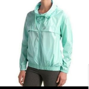 Layer8 Full Zip Aqua Studio Shine WindJacket Size Large Layer 8 NWT